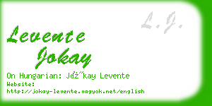 levente jokay business card